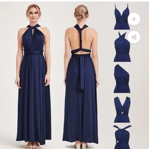 Multiway Convertible Navy Dress